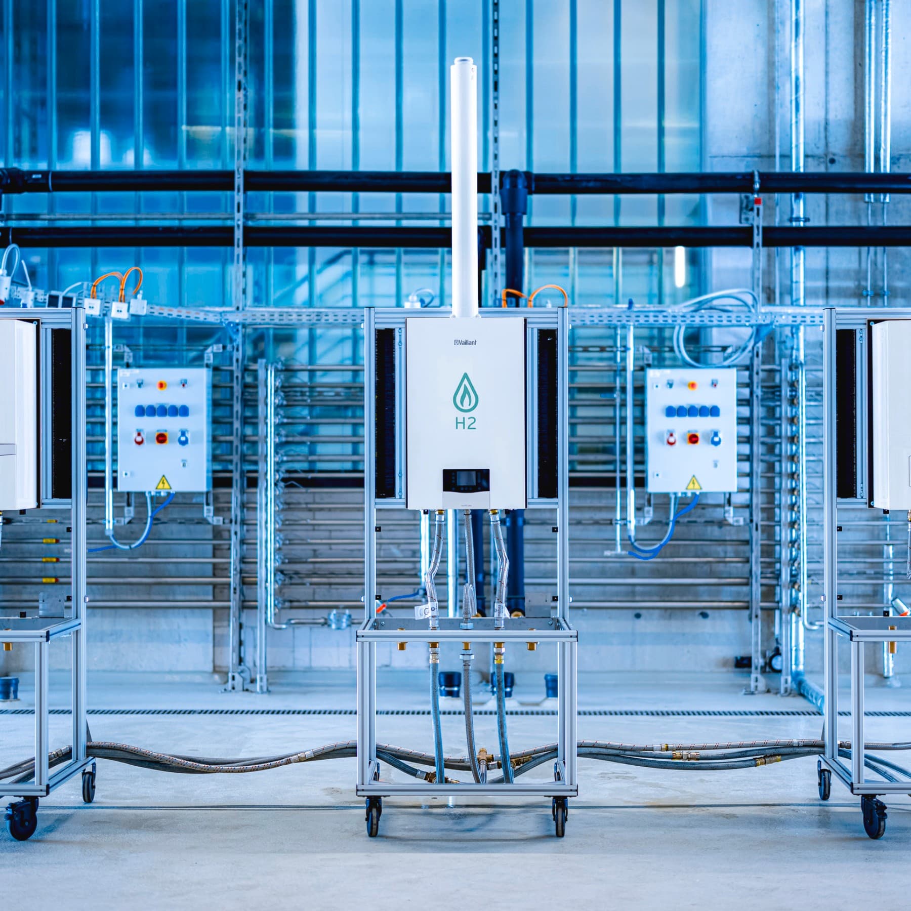 Vaillant hidrogénkazán egy tesztközpontban