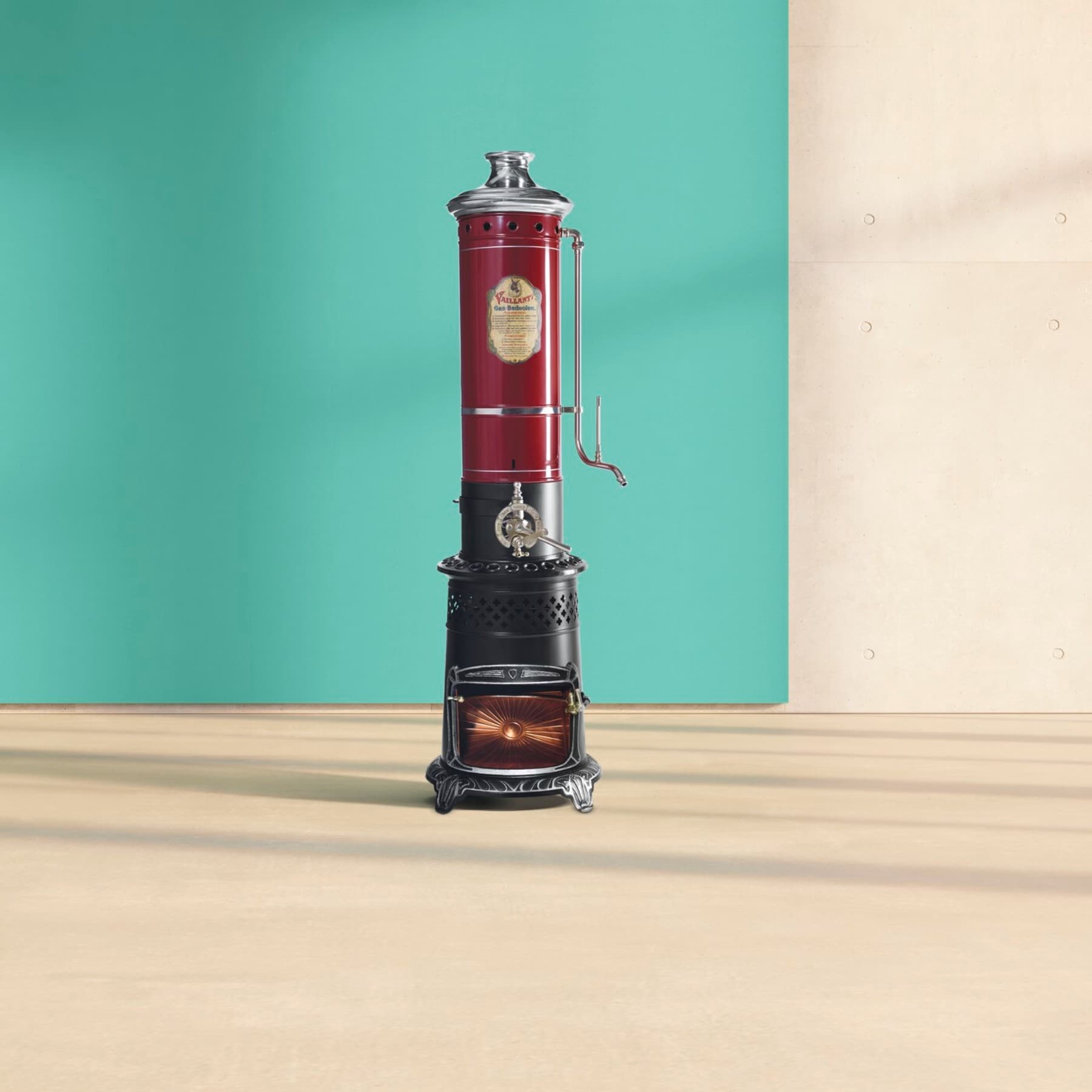 Vaillant innovációja: az első zárt gázüzemű fürdőmelegítő 1894-ből