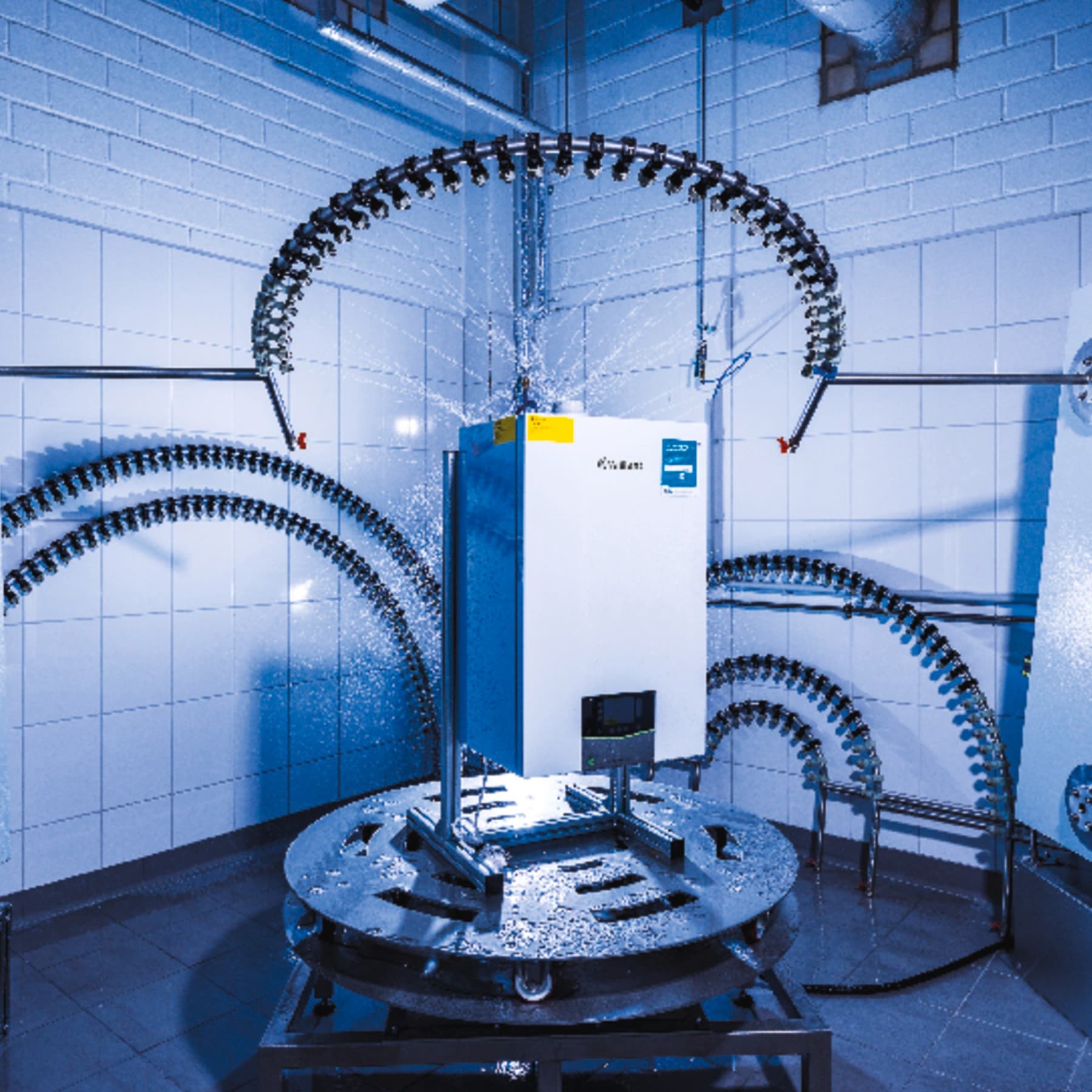 Vaillant kazán egy tesztközpontban